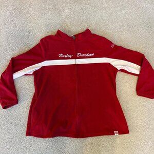 H D Biker Jacket  1XL Chest Stripe Activewear Jacket Fleece